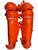 Used FORCE 3 ORANGE SHIN GUARDS Catchers Leg Guards Orange Intermed 11838-S000061654 View 2