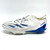 Used Adidas ADIZERO ELECTRIC Adult FB Cleats White And Royal Blue Senior 9.5 11805-S000085621 View 1