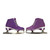 Used Jackson SOFTEC DIVA Girls Figure Skate Purple Junior 05 View 4