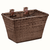New Retrospec Toto Handwoven Cane Bike Basket- Dark Stain View 1