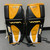 Used Bauer VAPOR XX Goalie Leg Pads Junior White/Black/Yellow 26" 11855-S000208154 View 1