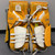 Used Bauer VAPOR XX Goalie Leg Pads Junior White/Black/Yellow 26" 11855-S000208154 View 6