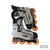 Used Bauer PRO-R ROLLER HOCKEY SKATE SZ7R Roller Hockey Skates Grey Senior 7 11617-S000351391 View 1
