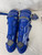 New All-Star LG40WPRO Adult Pro System 7 Axis Catcher's Leg Guards Royal/Graphite View 1