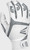 New Easton Gametime Batting Gloves White Junior MD View 1