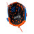Used Dicks Sporting Goods DSG Baseball/Softball Glove 9" Right Hand Throw Royal Blue/Orange, palm view View 3
