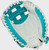 Rawlings Shut Out 31.5-inch Right Hand Throw Fastpitch Catchers Mitt, White/Teal View 2