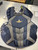 Used All-Star SYSTEM 7 Catchers Chest Protector Grey And Navy Blue Adult 11945-S000260669 View 1