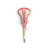 Used STX 7075 Mens Complete Lacrosse Stick Attack/Midfield Red/Silver, head close-up View 2