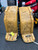 Used Reebok REVOKE PZ Goalie Leg Pads Senior Tan 35" 10558-S000211973 View 1