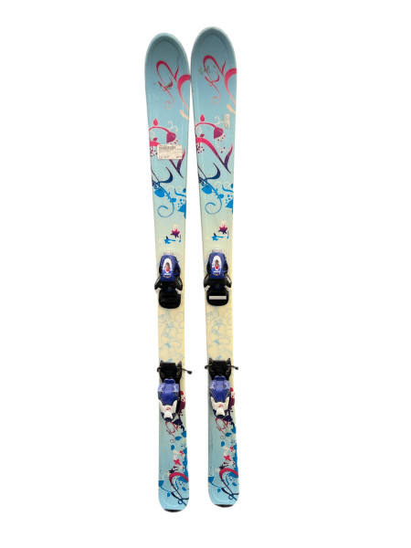 Used Rossignol FUN GIRL 130 Girls DH Ski/Binding White 130 cm