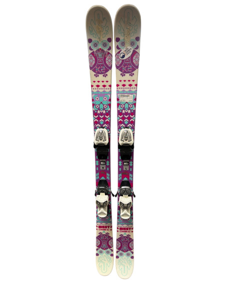 Used Rossignol FUN GIRL Girls DH Ski/Binding White 130 cm