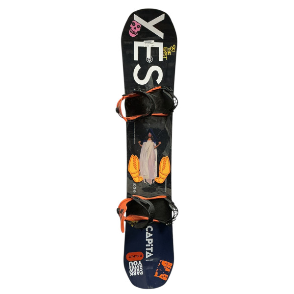 Used Burton CUSTOM FLYING V 154 cm Men's Snowboard Combo
