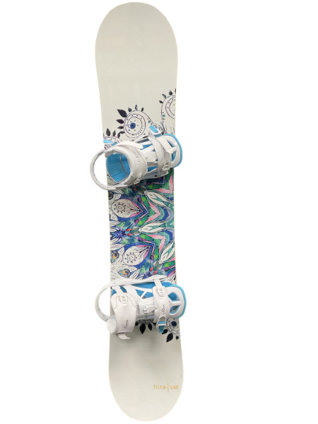 Used Burton GENIE 147 Womens Board/Bindings Purple And Pink