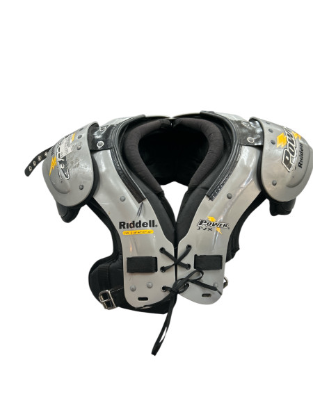 Used Riddell POWER JPX AP Football Shoulder Pads Grey Youth