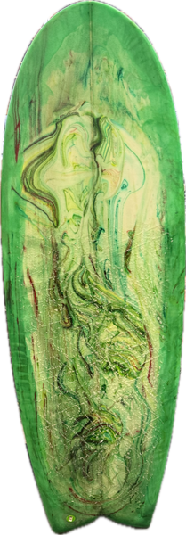 Used Slater Designs Sci-Fi Tomo + LFT Surfboard White 5'11