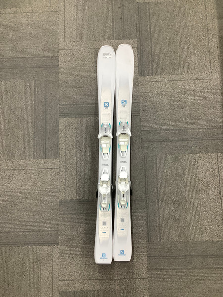 Used K2 T-NINE LUV BUG 100CM Girls DH Ski/Binding White And