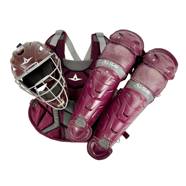 Used FORCE3 XS3 PRO CATCHERS HELMET Catchers Helmet w/Mask Grey