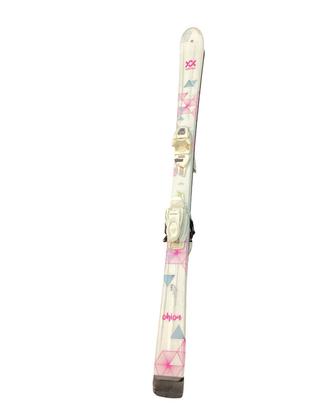 Used Rossignol FUN GIRL Girls DH Ski/Binding White 130 cm