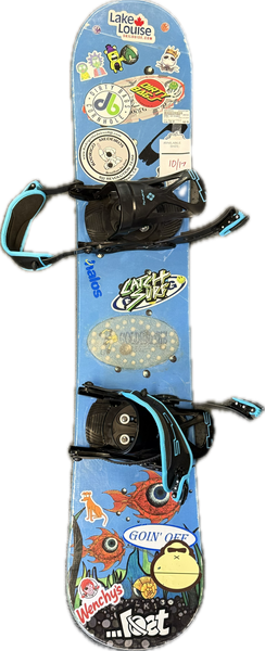 Used Burton CHOPPER Boys Board/Binding Royal Blue 120 cm