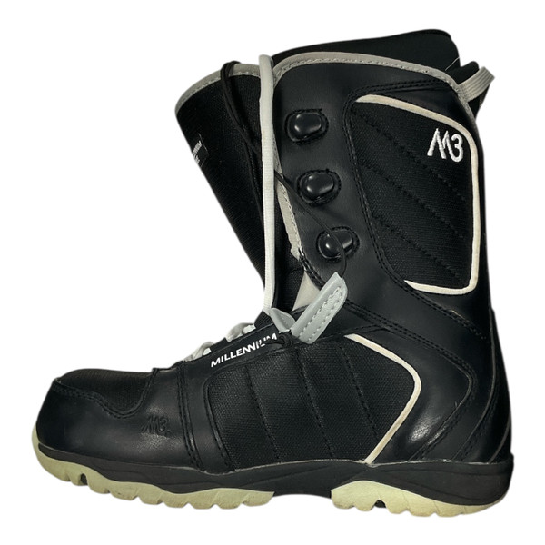 Used M3 MILLENNIUM THREE Mens Snowboard Boots Black Senior 4