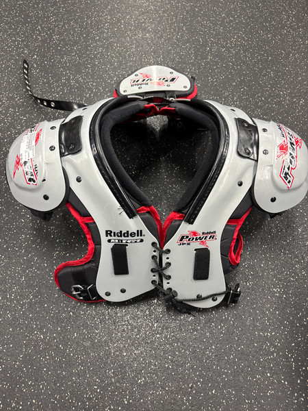 Used Riddell RIDDLE POWER FB Shoulder Pads Grey XS