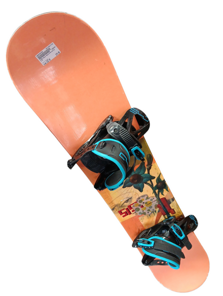 Used Burton LTR 90 SNOWBOARD Boys Board/Binding Gold 90 cm