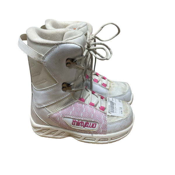 burton casa snowboard boots white pink womens Used Burton ZIPLINE BOA Girls Snowboard Boots Pink Junior 04