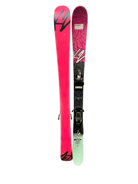 Used Volkl ATTIVA CHICA Girls DH Ski/Binding Pink 110 cm
