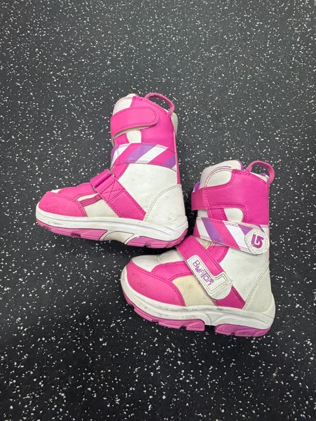 Used Burton MINI GROM SNOWBOARD BOOTS Girls Snowboard Boots Pink
