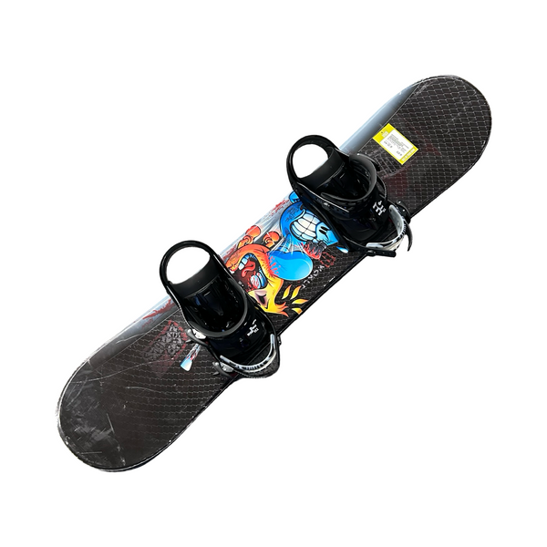 Used Burton LTR 120 Boys Board/Binding Black And Orange 120 cm