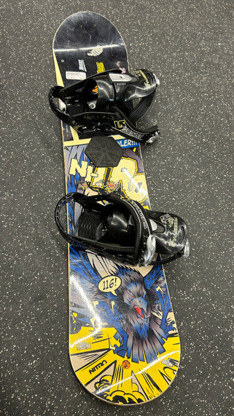 Used Burton CHOPPER 115CM Boys Board/Binding Black And Yellow 115 cm