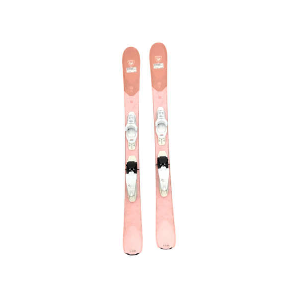 Used Rossignol EXP PRO 110CM Girls DH Ski/Binding Pink 110 cm