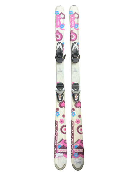 Used Rossignol FUN GIRL Girls DH Ski/Binding White 130 cm
