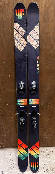 Used Atomic IZOR 7.5 Mens DH Ski/Binding Carolina Blue And Navy