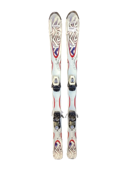 Used K2 AMP STRIKE JR Boys DH Ski/Binding Red 124 cm