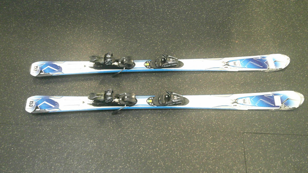 Used Atomic IZOR 7.5 Mens DH Ski/Binding Carolina Blue And Navy