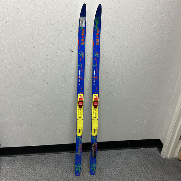 Used Fischer RCS SPRINT CROWN Boys XC Ski/Binding Black And Yellow