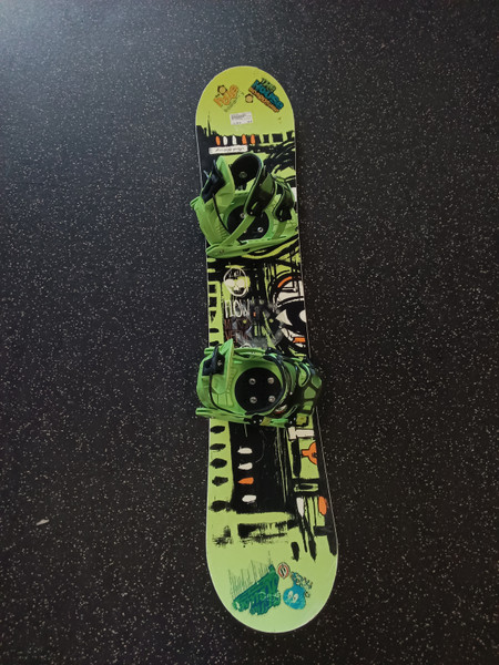 Used Burton CHOPPER 115CM Boys Board/Binding Black And Yellow 115 cm