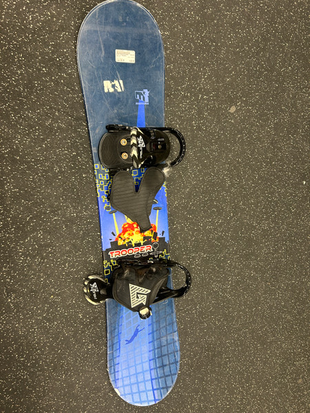 Used Burton LTR 120 Boys Board/Binding Black And Orange 120 cm