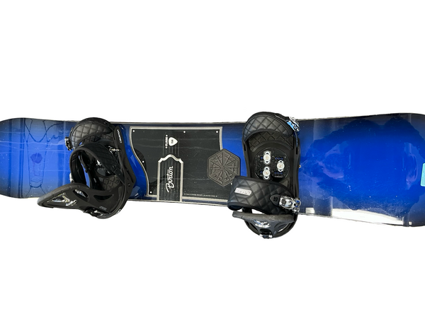 Used Burton CLASH Mens Snowboard w/ Bindings Royal Blue 158 cm