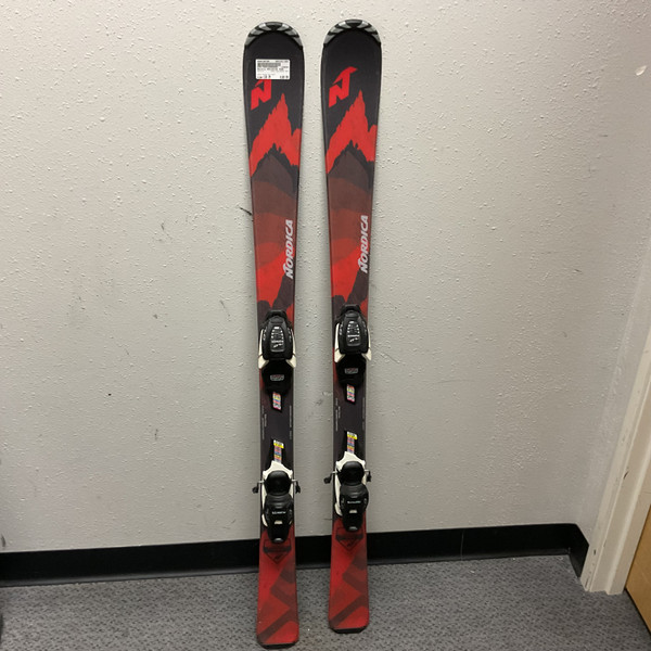 Used Atomic REDSTER J4 Boys DH Ski/Binding Red 130 cm