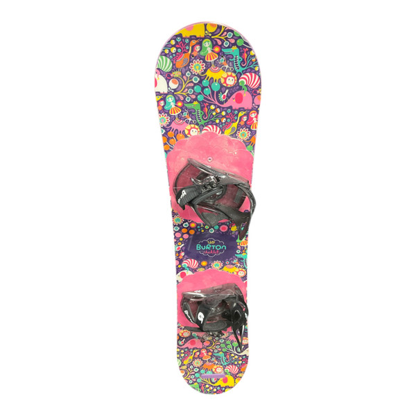 Used Burton CHICKLET Girls Board/Binding Pink 125 cm