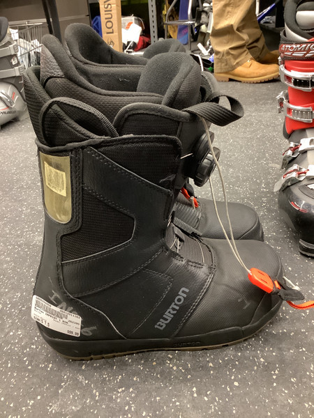 Used Burton ZIPLINE Mens Snowboard Boots Black Senior 7