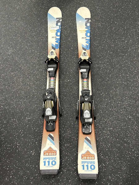 Used Rossignol HERO J R7 Junior DH Skis White/Orange 110 cm with