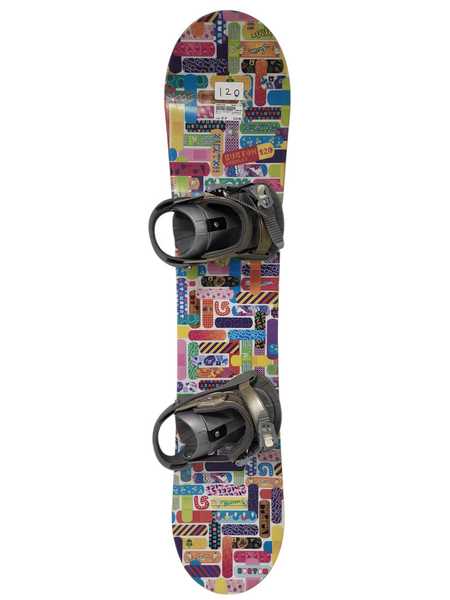 Used Burton CHICKLET 120cm Girls Snowboard w/ Burton FS Grom Bindings