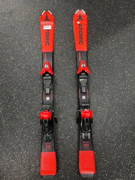 Used Atomic REDSTER J4 Boys DH Ski/Binding Red 130 cm