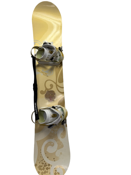 Used Burton LIPSTICK Womens Snowboard Only Yellow 145 cm