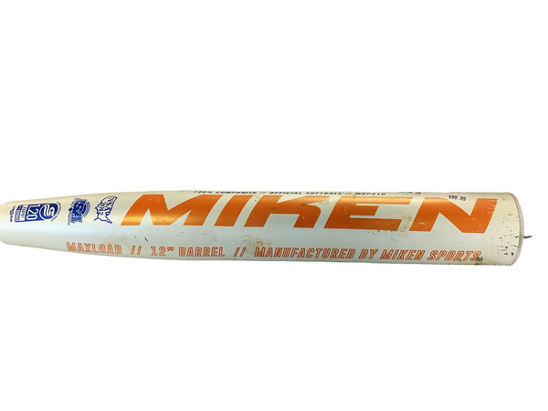 Batte de softball Miken Super Freak 98 Slowpitch 34 pouces 27 oz 34/27 composite