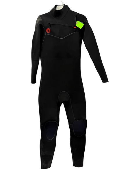 Used MATUSE Dante 4/3mm Chest Zip Mens Full Suit / Wetsuit Black XL